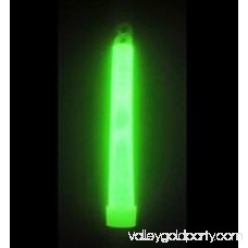 GlowCity LED Light Up Premium 6 Glow Sticks with Multi Color Functions - Green